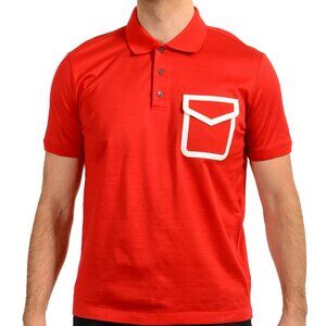 Scuderia Ferrari Men's True Red Short Sleeve Polo Shirt US 2XL IT 56